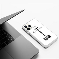 Чехол iPhone 11 Pro матовый Walking dead - арбалет, цвет: 3D-белый — фото 2