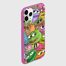 Чехол iPhone 11 Pro матовый Pepe BOMBING, цвет: 3D-фиолетовый — фото 2