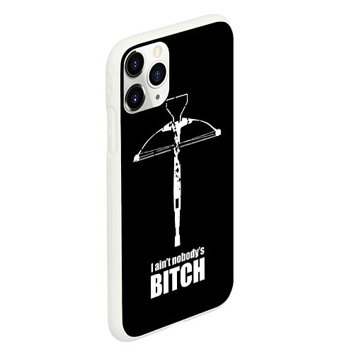 Чехол iPhone 11 Pro матовый Walking dead - арбалет Дерила / 3D-Белый – фото 2