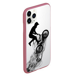 Чехол iPhone 11 Pro матовый ВЕЛОСПОРТ BMX Racing, цвет: 3D-малиновый — фото 2