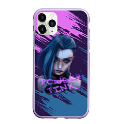 Чехол iPhone 11 Pro матовый ARCANE League Of Legends JINX, цвет: 3D-светло-сиреневый