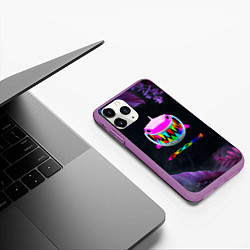 Чехол iPhone 11 Pro матовый 6IX9INE тропический, цвет: 3D-фиолетовый — фото 2