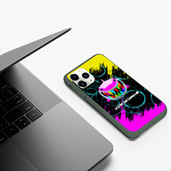 Чехол iPhone 11 Pro матовый 6IX9INE пузыри, цвет: 3D-темно-зеленый — фото 2