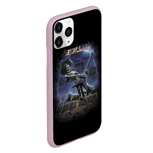 Чехол iPhone 11 Pro матовый Metallica - thrash metal! Hard rock! / 3D-Розовый – фото 2