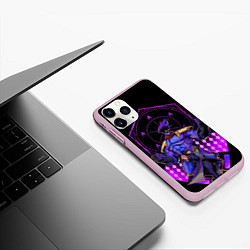 Чехол iPhone 11 Pro матовый Джотаро Куджо и платиновая звезда, цвет: 3D-розовый — фото 2