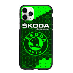 Чехол iPhone 11 Pro матовый SKODA Autosport - Графика, цвет: 3D-черный