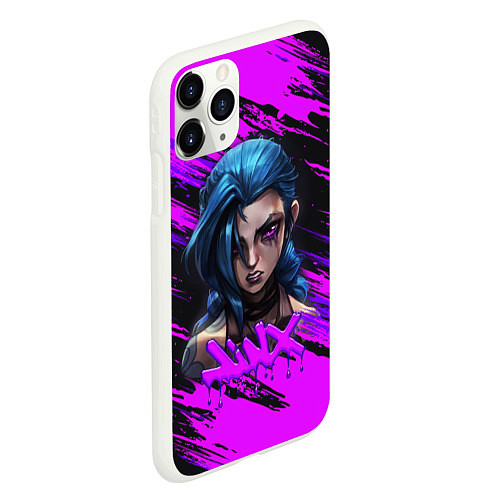 Чехол iPhone 11 Pro матовый Arcane League Of Legends JINX ДЖИНКС / 3D-Белый – фото 2