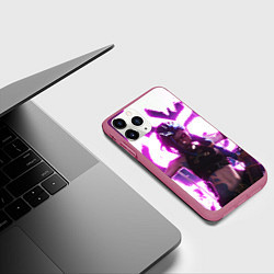 Чехол iPhone 11 Pro матовый Arcane League Of Legends JINX NEON, цвет: 3D-малиновый — фото 2