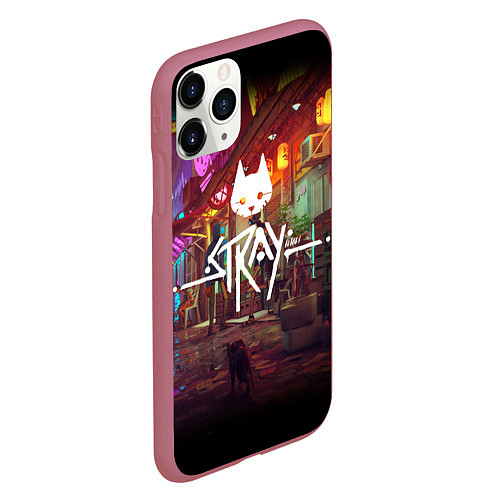 Чехол iPhone 11 Pro матовый Stray: Poster / 3D-Малиновый – фото 2