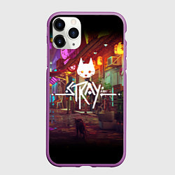 Чехол iPhone 11 Pro матовый Stray: Poster, цвет: 3D-фиолетовый