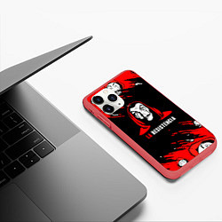 Чехол iPhone 11 Pro матовый La Casa de Papel - Professor, цвет: 3D-красный — фото 2