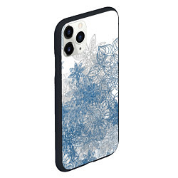 Чехол iPhone 11 Pro матовый Коллекция Зимняя сказка Снежинки Sn-1-sh, цвет: 3D-черный — фото 2