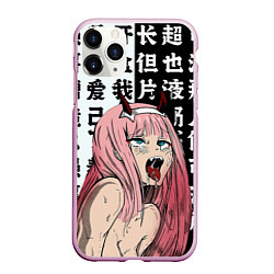 Чехол iPhone 11 Pro матовый AHEGAO ZERO TWO Зеро ту ахегао