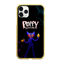 Чехол iPhone 11 Pro матовый Poppy Playtime бабочки, цвет: 3D-желтый
