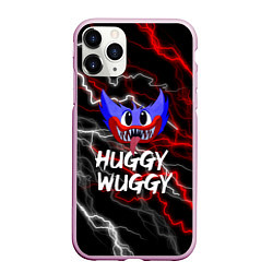 Чехол iPhone 11 Pro матовый Huggy Wuggy - Молния с грозой, цвет: 3D-розовый