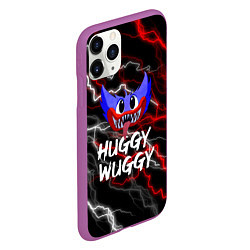 Чехол iPhone 11 Pro матовый Huggy Wuggy - Молния с грозой, цвет: 3D-фиолетовый — фото 2