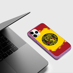 Чехол iPhone 11 Pro матовый Cobra Kai Big Logo, цвет: 3D-фиолетовый — фото 2