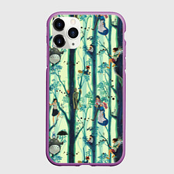 Чехол iPhone 11 Pro матовый Ghibli All, цвет: 3D-фиолетовый