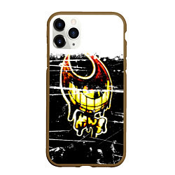 Чехол iPhone 11 Pro матовый Bendy and the Ink Machine Бэнди, цвет: 3D-коричневый