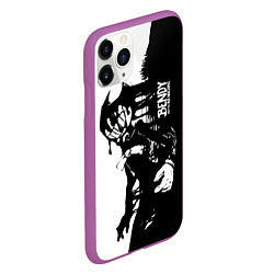 Чехол iPhone 11 Pro матовый Bendy and the Ink Machine ЧБ, цвет: 3D-фиолетовый — фото 2