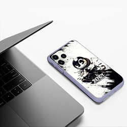 Чехол iPhone 11 Pro матовый Bendy And The Ink Machine Бенди прибит доской, цвет: 3D-светло-сиреневый — фото 2