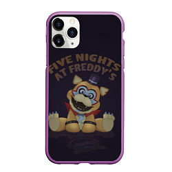 Чехол iPhone 11 Pro матовый Плюшевый Фредди FNAFs, цвет: 3D-фиолетовый