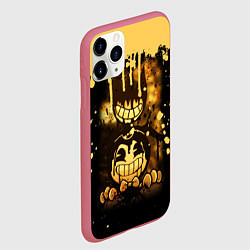 Чехол iPhone 11 Pro матовый Bendy And The Ink Machine Игра Бенди, цвет: 3D-малиновый — фото 2