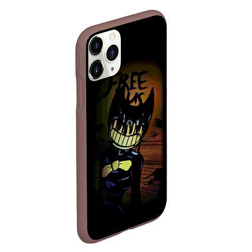 Чехол iPhone 11 Pro матовый Бенди Bendy And The Ink Machine / 3D-Коричневый – фото 2