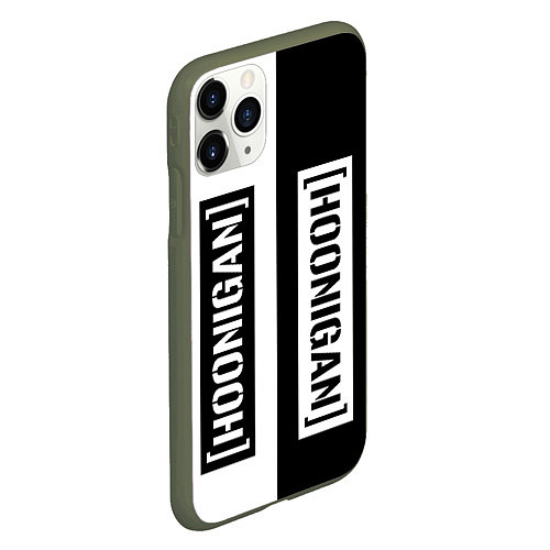 Чехол iPhone 11 Pro матовый Hoonigan Автоспорт спина / 3D-Темно-зеленый – фото 2