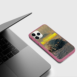 Чехол iPhone 11 Pro матовый PUBG HEAD 3 lvl, цвет: 3D-малиновый — фото 2