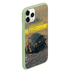 Чехол iPhone 11 Pro матовый PUBG HEAD 3 lvl, цвет: 3D-салатовый — фото 2