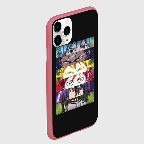 Чехол iPhone 11 Pro матовый Kuroko No Basket / 3D-Малиновый – фото 2