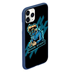 Чехол iPhone 11 Pro матовый GamerГеймер, цвет: 3D-тёмно-синий — фото 2