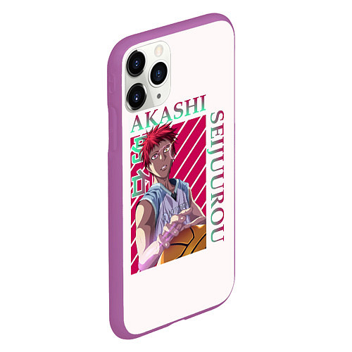 Чехол iPhone 11 Pro матовый Akashi Seijuro - Kuroko No Basket / 3D-Фиолетовый – фото 2