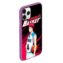 Чехол iPhone 11 Pro матовый Kuroko no Basuke, Akashi Seijuro Сейджуро Акаши, цвет: 3D-фиолетовый — фото 2