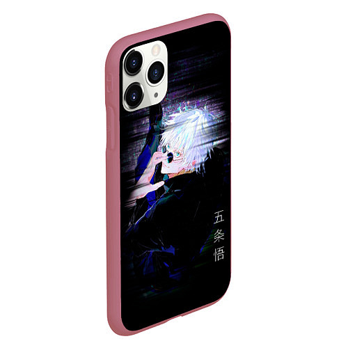 Чехол iPhone 11 Pro матовый Сатору Satoru Gojou / 3D-Малиновый – фото 2