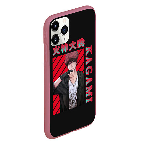 Чехол iPhone 11 Pro матовый Тайга Кагами Taiga Kagami / 3D-Малиновый – фото 2