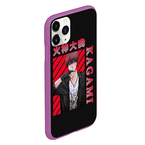 Чехол iPhone 11 Pro матовый Тайга Кагами Taiga Kagami / 3D-Фиолетовый – фото 2