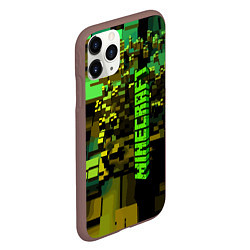 Чехол iPhone 11 Pro матовый Minecraft, pattern 2022, цвет: 3D-коричневый — фото 2