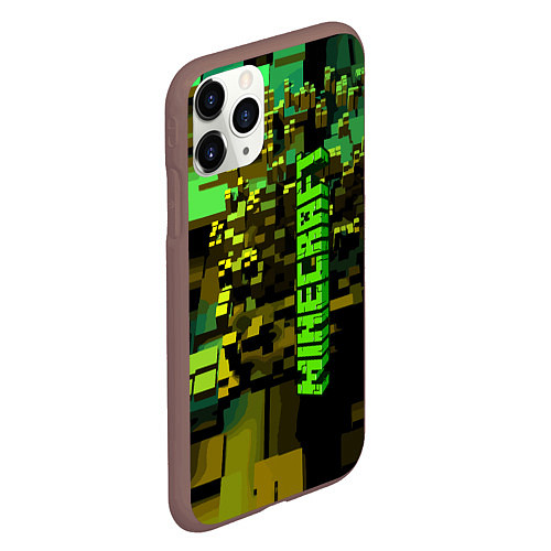 Чехол iPhone 11 Pro матовый Minecraft, pattern 2022 / 3D-Коричневый – фото 2