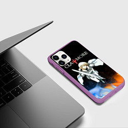 Чехол iPhone 11 Pro матовый Клеймор Клэр Лаки, цвет: 3D-фиолетовый — фото 2