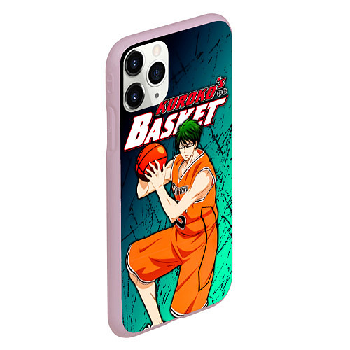 Чехол iPhone 11 Pro матовый Kuroko no Basuke, Midorima Shintaro Шинтаро Мидори / 3D-Розовый – фото 2