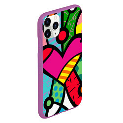 Чехол iPhone 11 Pro матовый Ромеро Бритто Арт, цвет: 3D-фиолетовый — фото 2