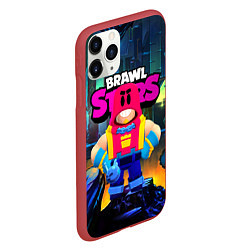 Чехол iPhone 11 Pro матовый GROM SPACE BRAWL STARS, цвет: 3D-красный — фото 2