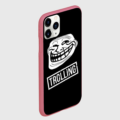 Чехол iPhone 11 Pro матовый Интернет Тролль / 3D-Малиновый – фото 2