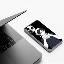 Чехол iPhone 11 Pro матовый Леви Любит тебя Атака титанов, цвет: 3D-серый — фото 2