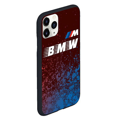 Чехол iPhone 11 Pro матовый БМВ BMW - Краски / 3D-Черный – фото 2