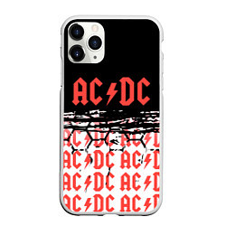 Чехол iPhone 11 Pro матовый ACDC переменный ток, цвет: 3D-белый