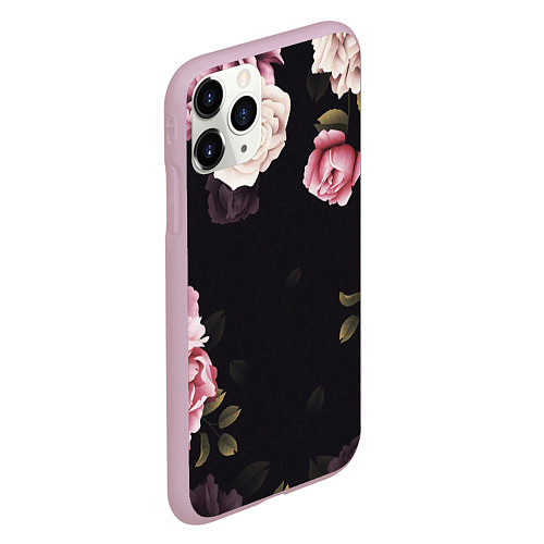 Чехол iPhone 11 Pro матовый РОЗЫ И ПИОНЫ / 3D-Розовый – фото 2