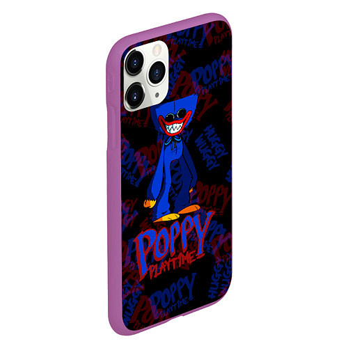 Чехол iPhone 11 Pro матовый Poppy Playtime ХАГГИ ВАГГИ / 3D-Фиолетовый – фото 2